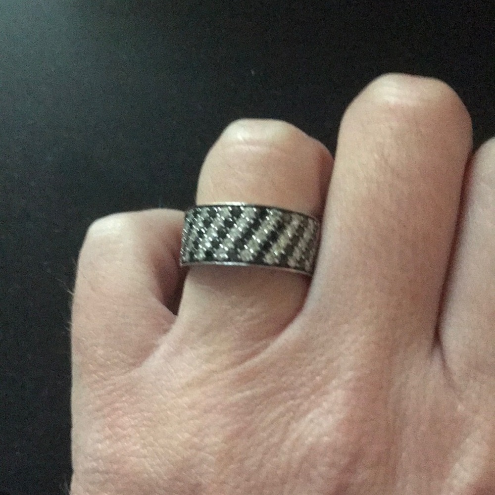 14kt Black Diamond and Diamond Ring
